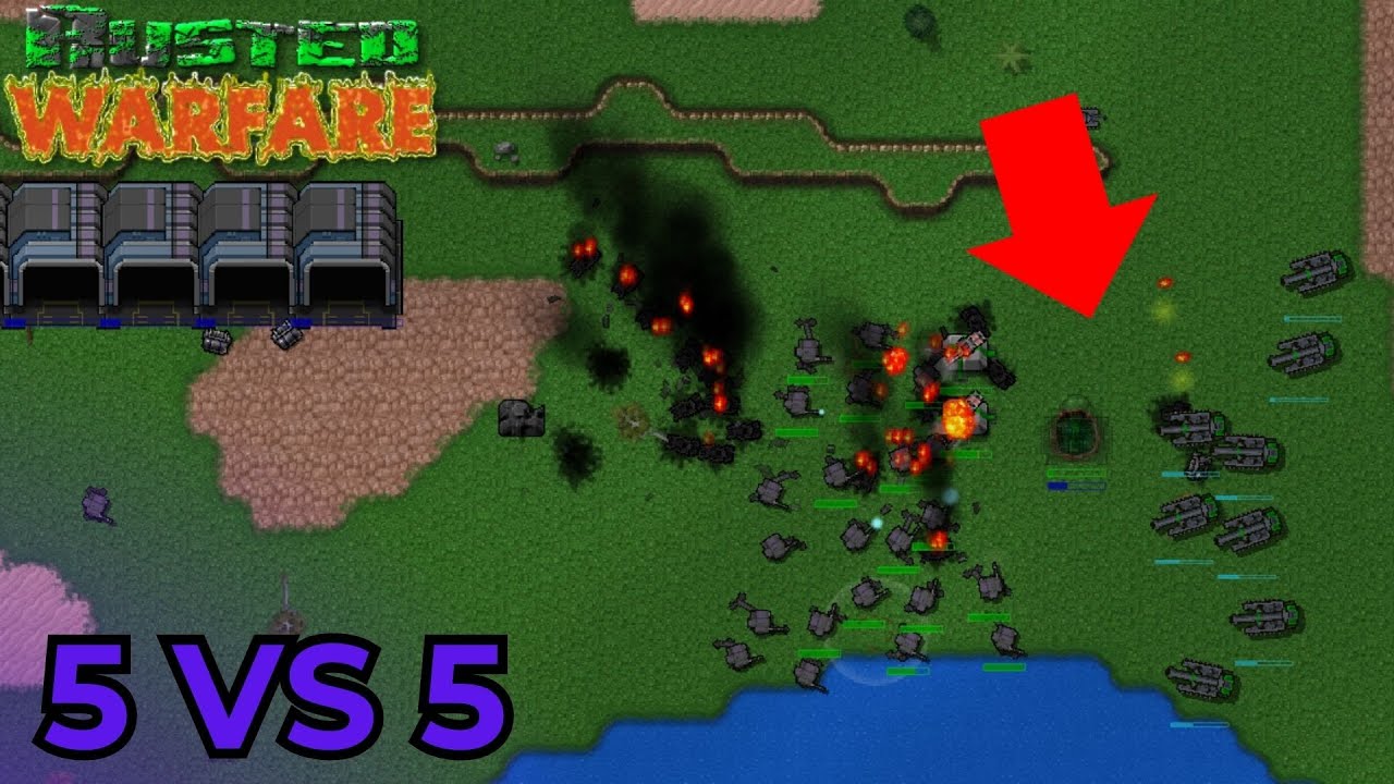 Отдал центр тимейтам! 5 vs 5 | Rusted Warfare - RTS