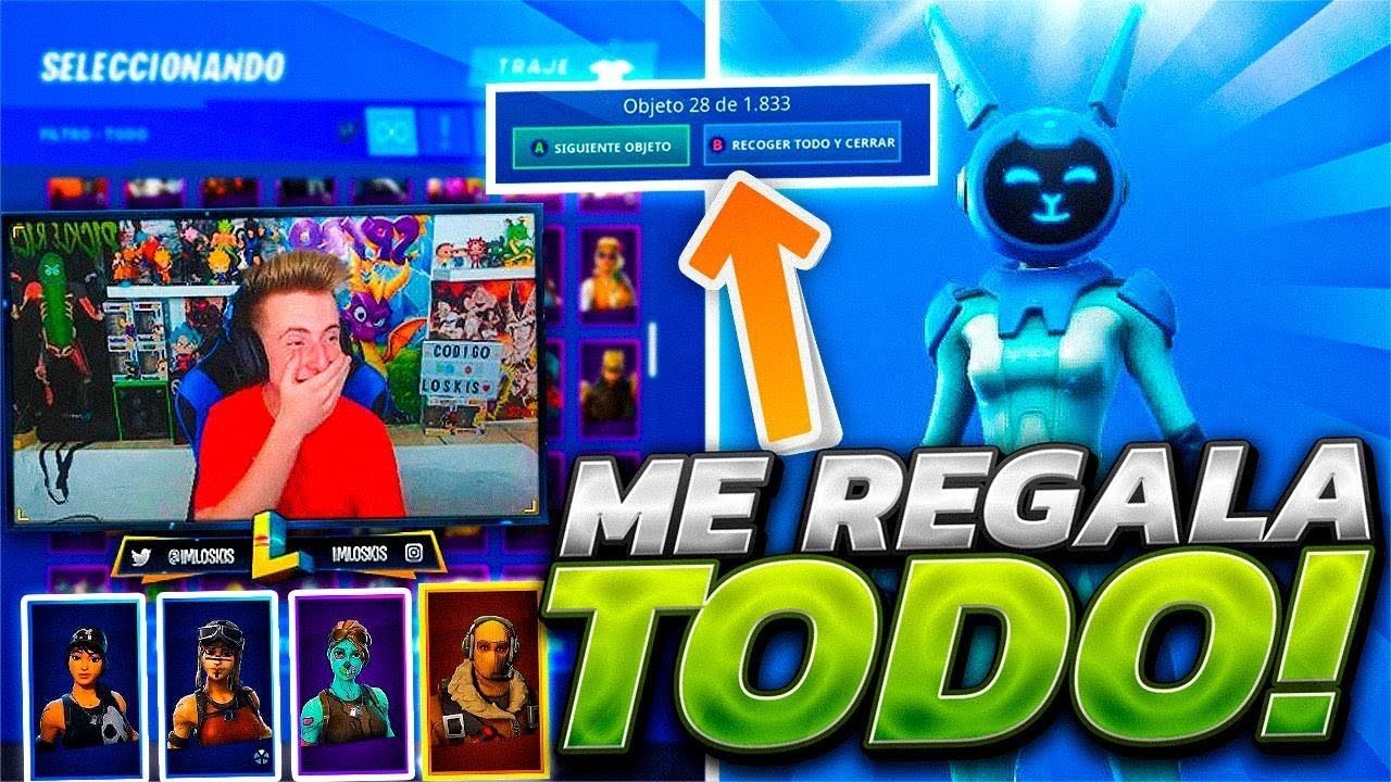 HACKER ME REGALA TODAS LAS SKINS de FORTNITE POR JUGAR UN PVP!