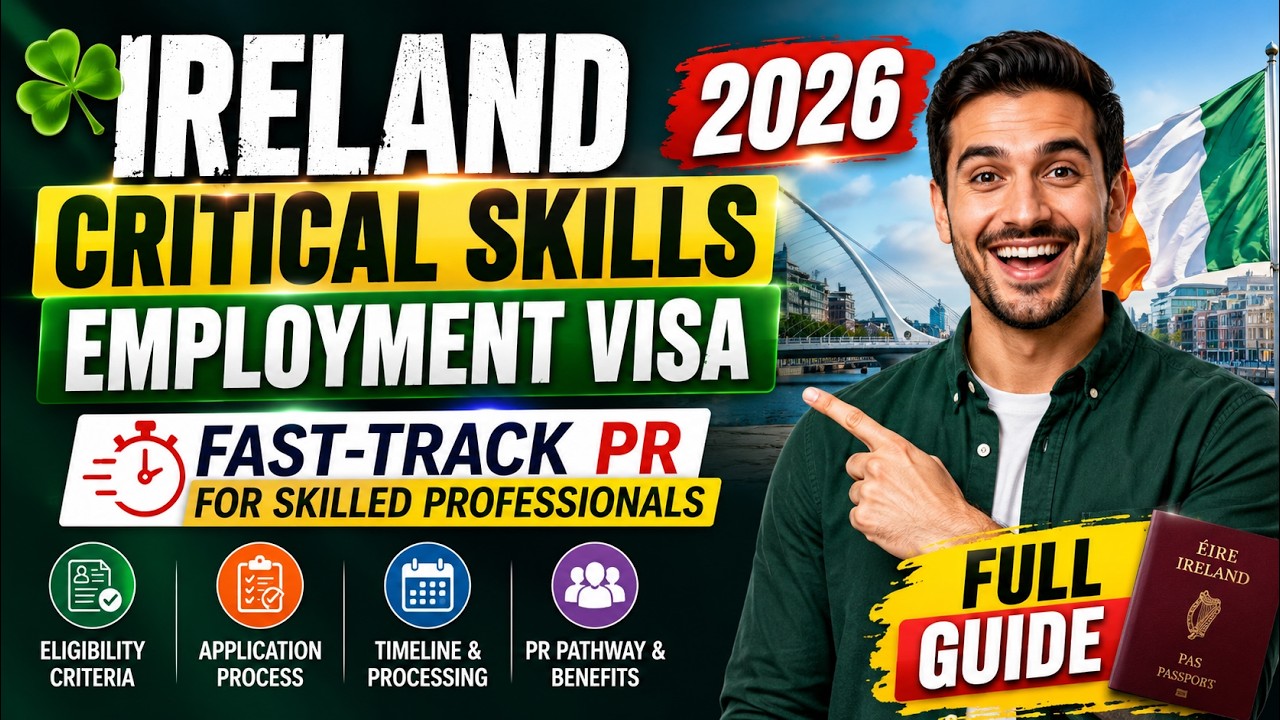 🇮🇪 Виза Critical Skills в Ирландию 2026 | Ускоренное получение ПМЖ для квалифицированных специали...
