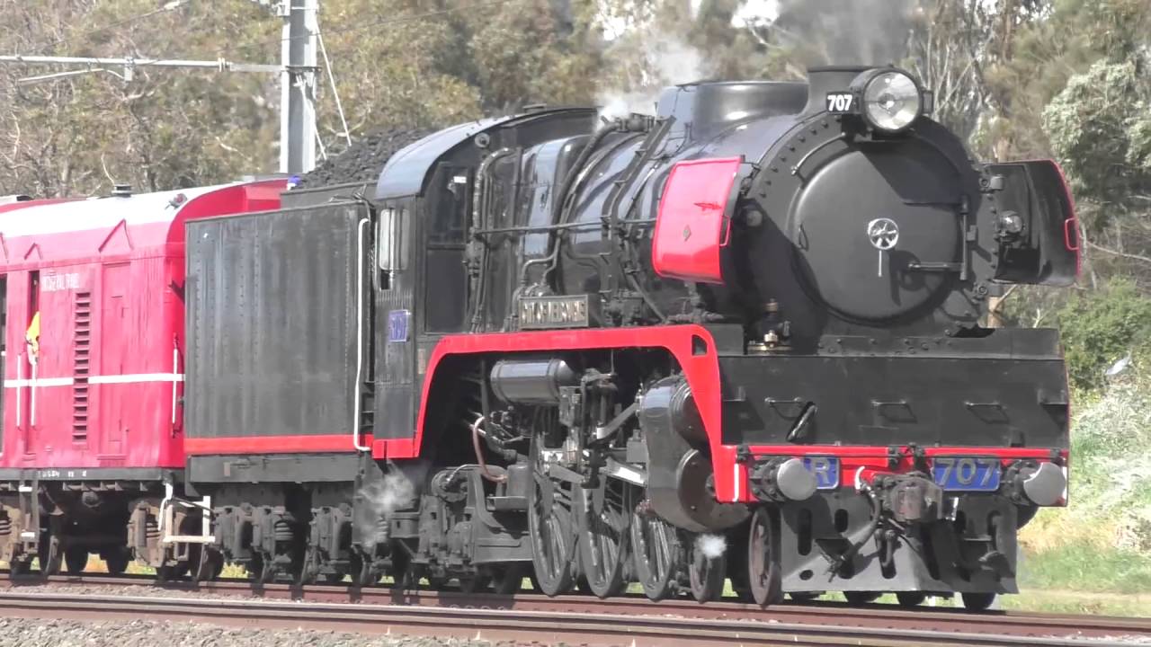 Australian Trains Steam Engine R707 Close Up View 15th October 2016