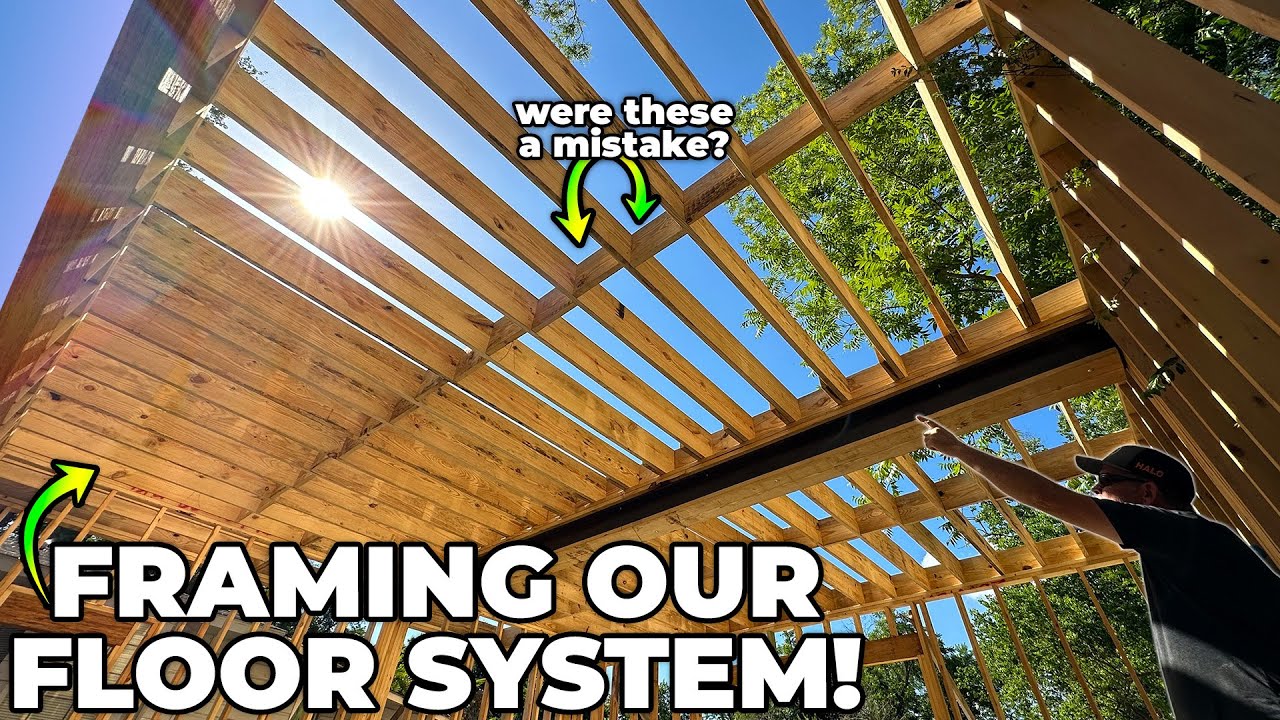 Framing Our FLOOR SYSTEM for the Garage Build!!