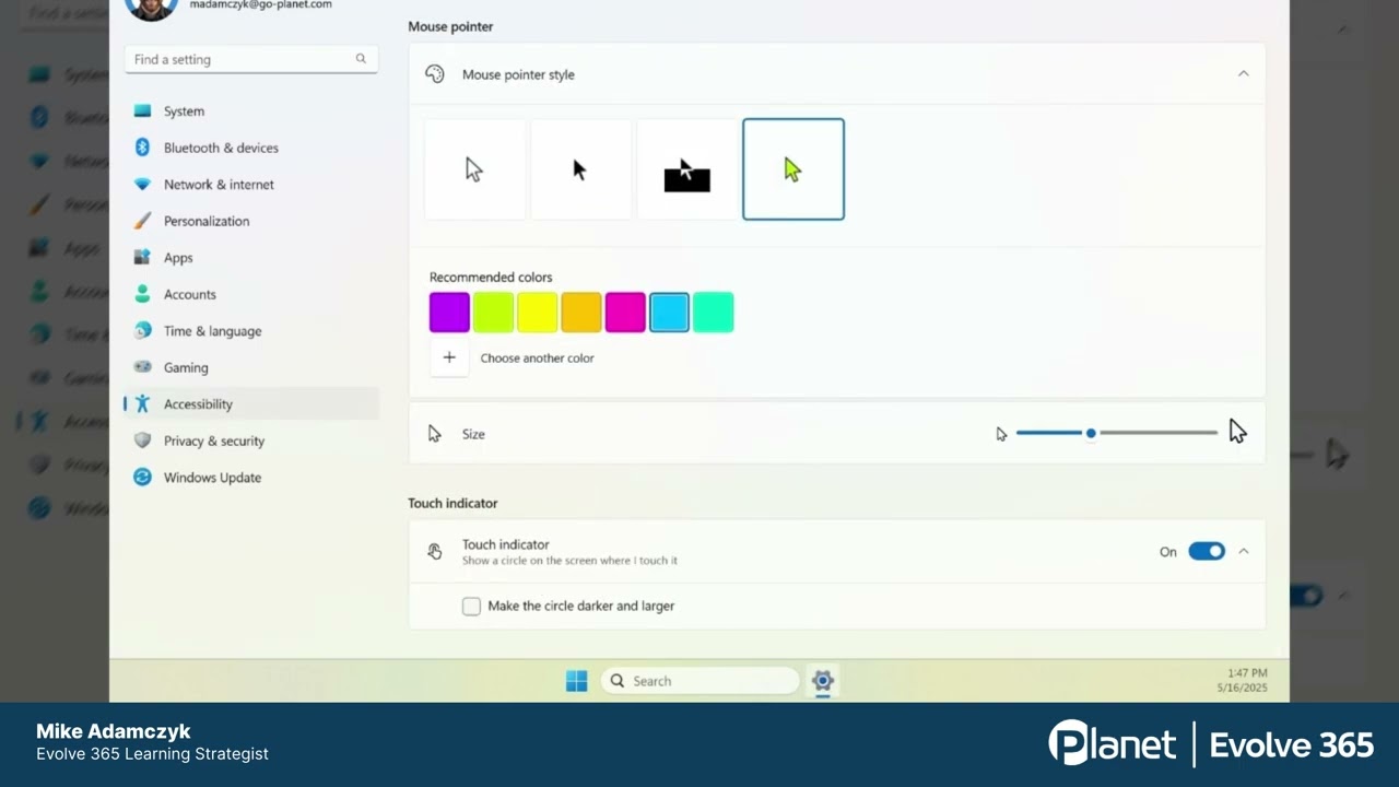 Windows 11 Accessibility Tips for Better On-Screen Visibility - Evolve 365 Tips & Tricks