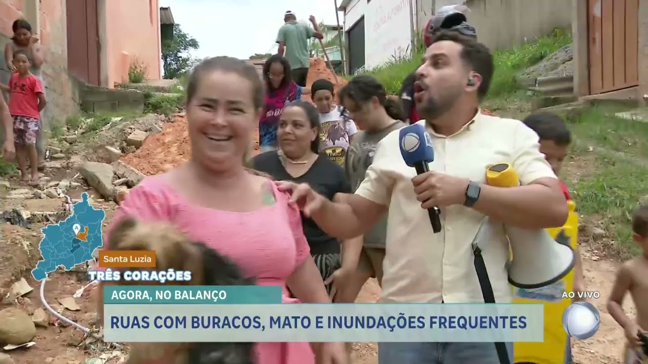 Bairro a Bairro: moradores denunciam matagal e ruas esburacadas em Santa Luzia (MG)