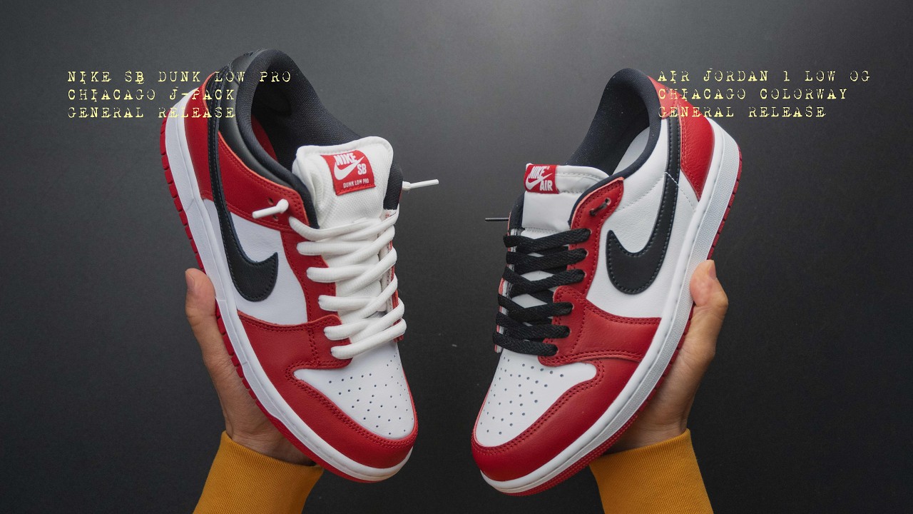 Air Jordan 1 Low OG Chicago vs Nike SB Dunk Low Pro - On Feet Review. 