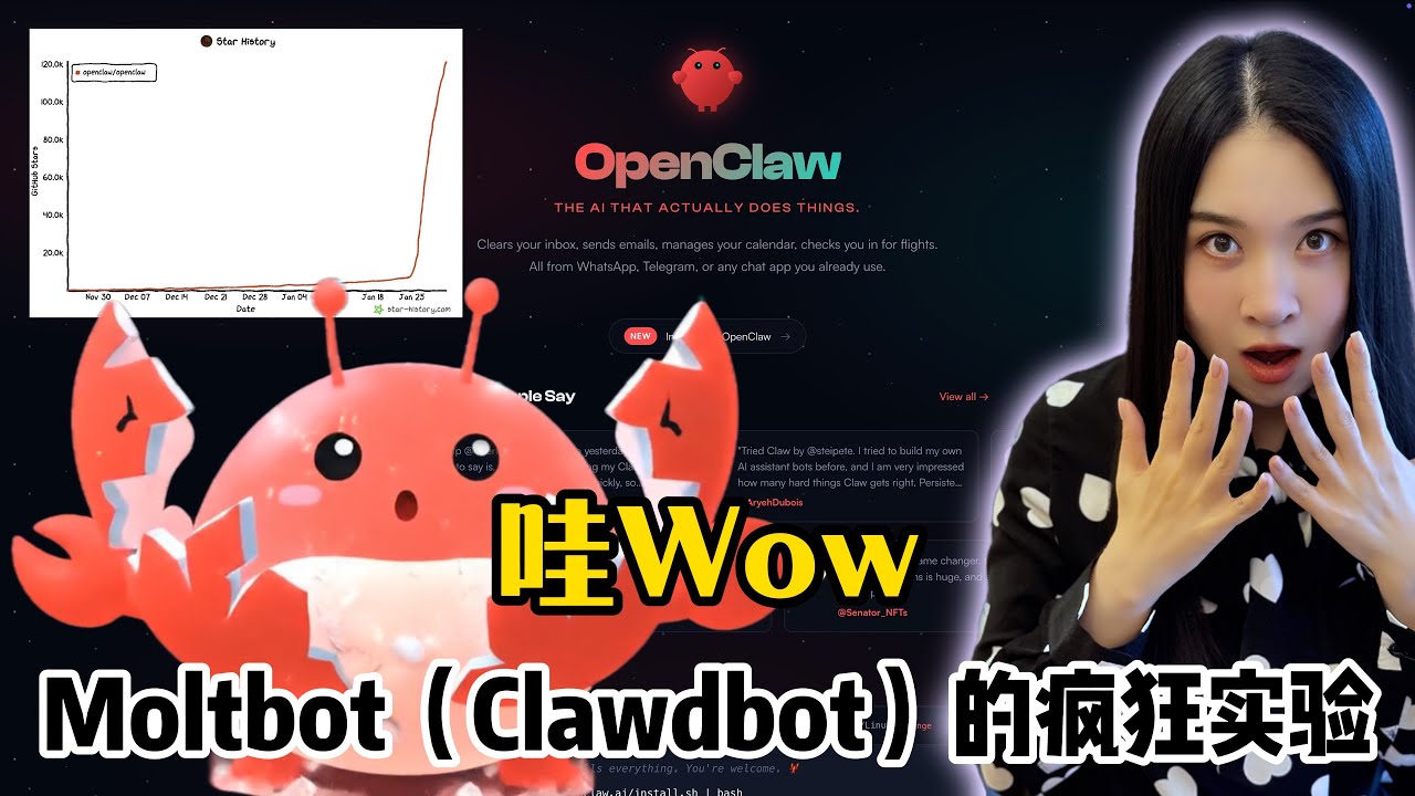 OpenClaw (Clawdbot - Moltbot)的狂野崛起...无限记忆 + 本地操控