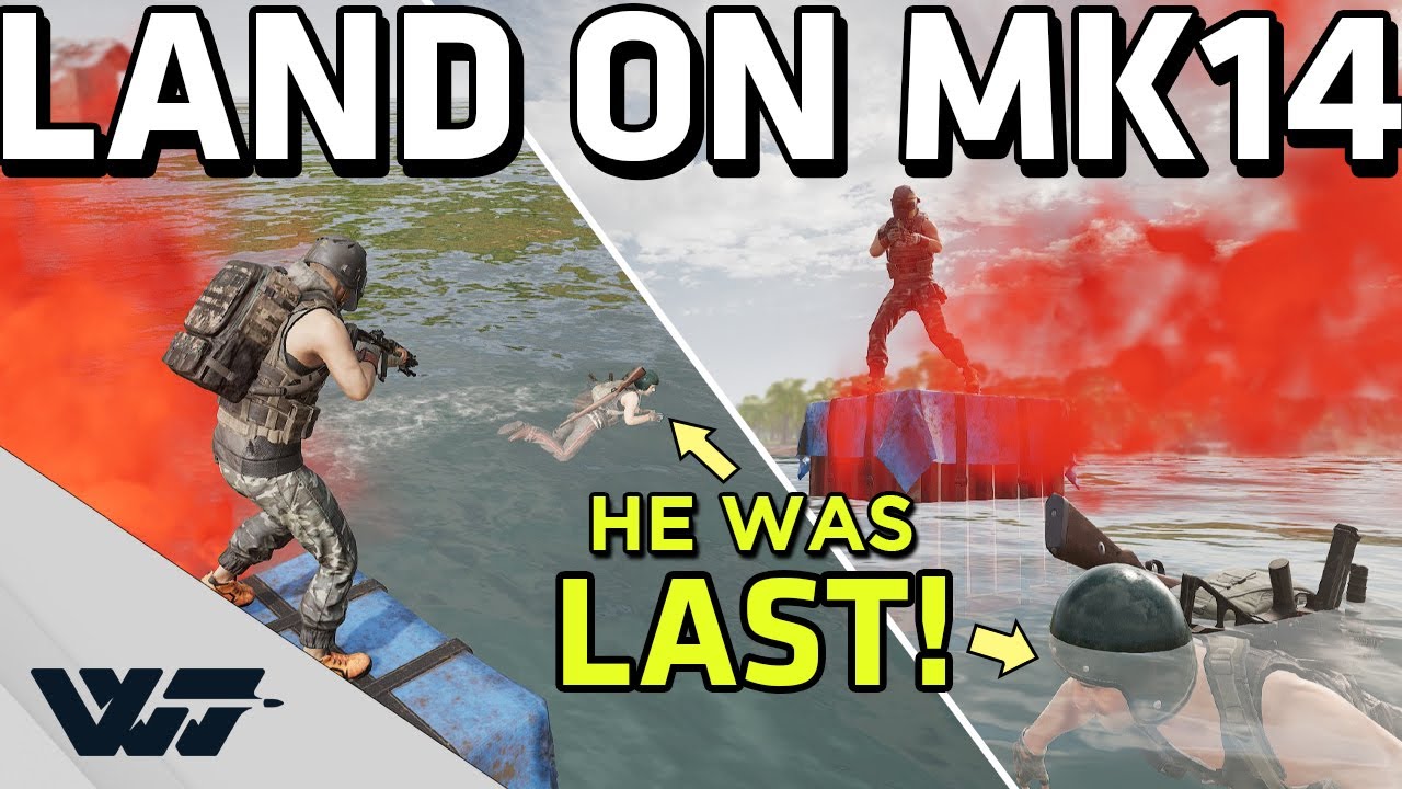 LAND ON MK14 - The FIRST thing I looted was the MK14! - PUBG
