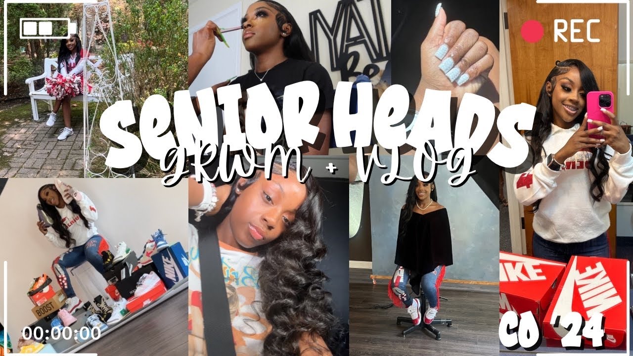 SENIOR HEADS GRWM+VLOG(hair,nails, makeup,etc)||Destiny Ja’Nay