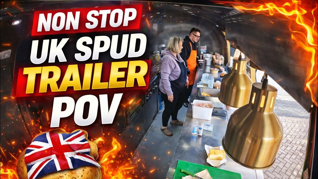 POV-съемка непрерывной подачи картофеля в мундире