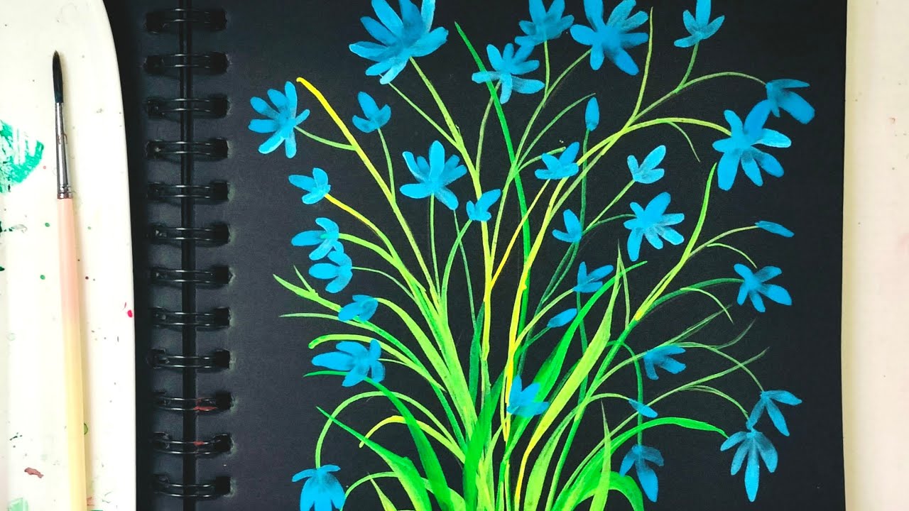 Relaxing Acrylic One-Stroke Painting #art#acrylicpainting#onestroke#viralvideo#artwithsibani#ytvideo