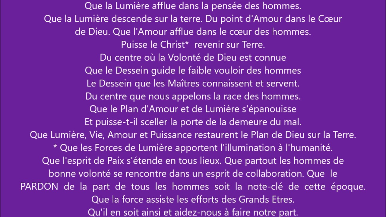 la grande invocation prière du wesak et tous les 1ers de chaque mois par les divines lumières