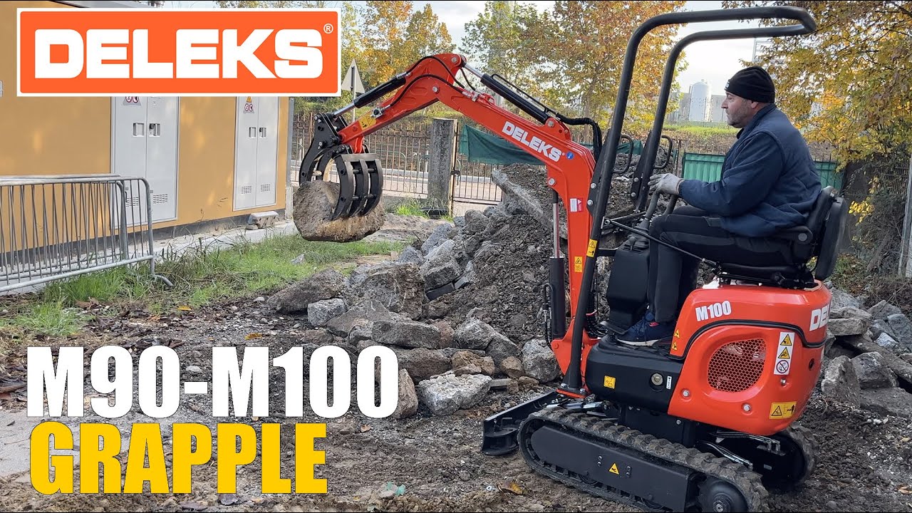 Pinza per tronchi e pietre per Miniescavatori Deleks serie M90-M100-M100se