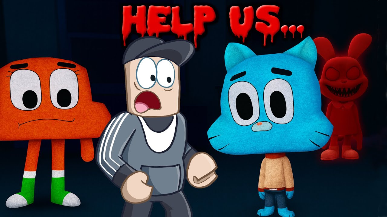 We Got Trapped Babysitting Gumball in Roblox!?