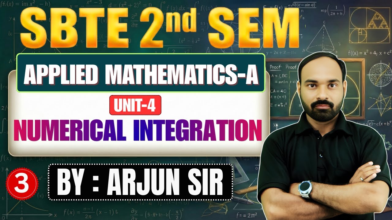 🔥SBTE Bihar Polytechnic 2nd Sem | Applied Mathematics-A | Lec-3 | Unit-4 : Numerical Integration