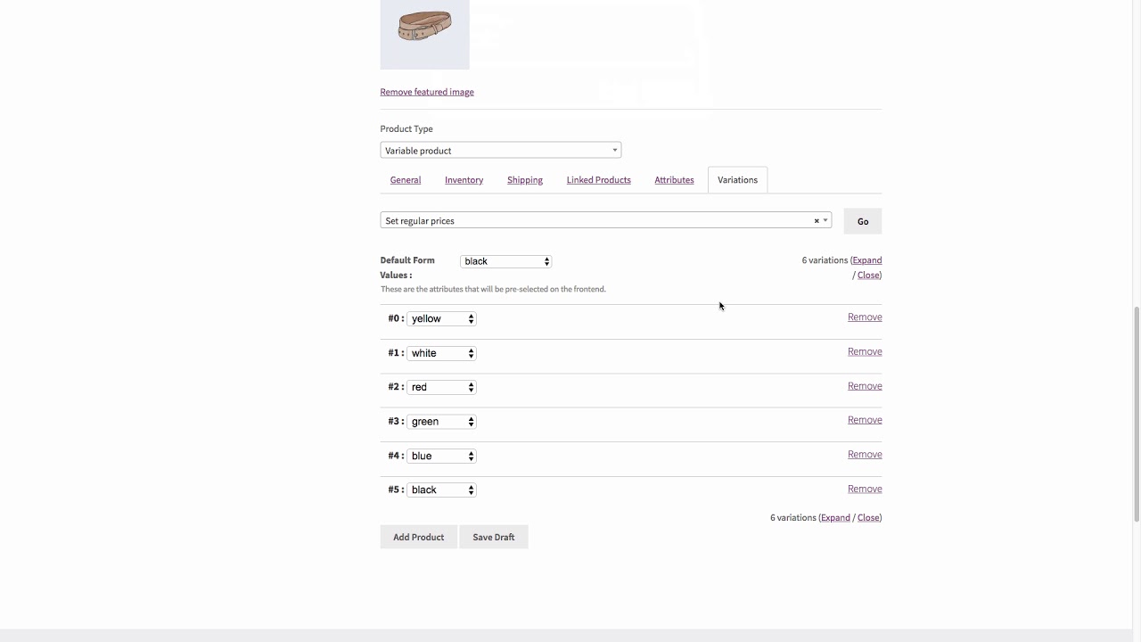 Adding a variable product with WC Vendors Pro