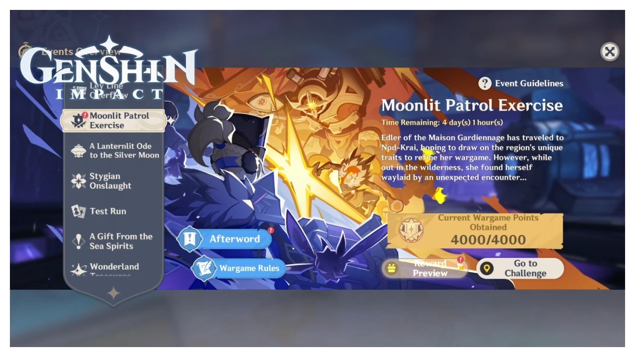 Moonlit Patrol Exercise Event | Version 6.3 - Luna IV