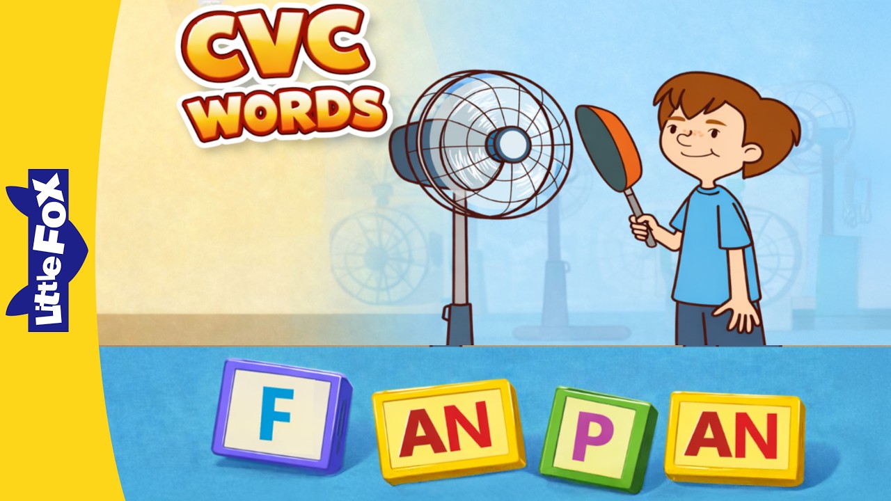 CVC Words -an| Dan Ran | Build Words with -an | Word Family Blending Practice