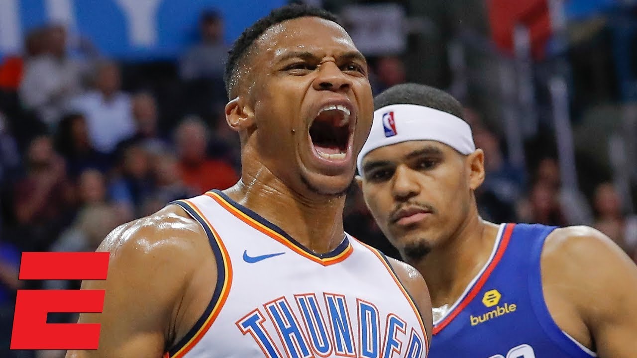 Russell Westbrook clashes with Patrick Beverley, leads Thunder in rally vs Clippers | NBA Highlights