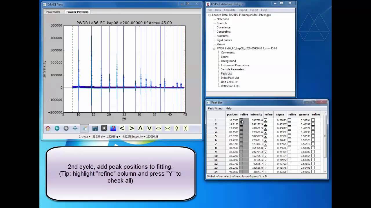 Determining 17-BM Instrument Parameters Using GSAS-II