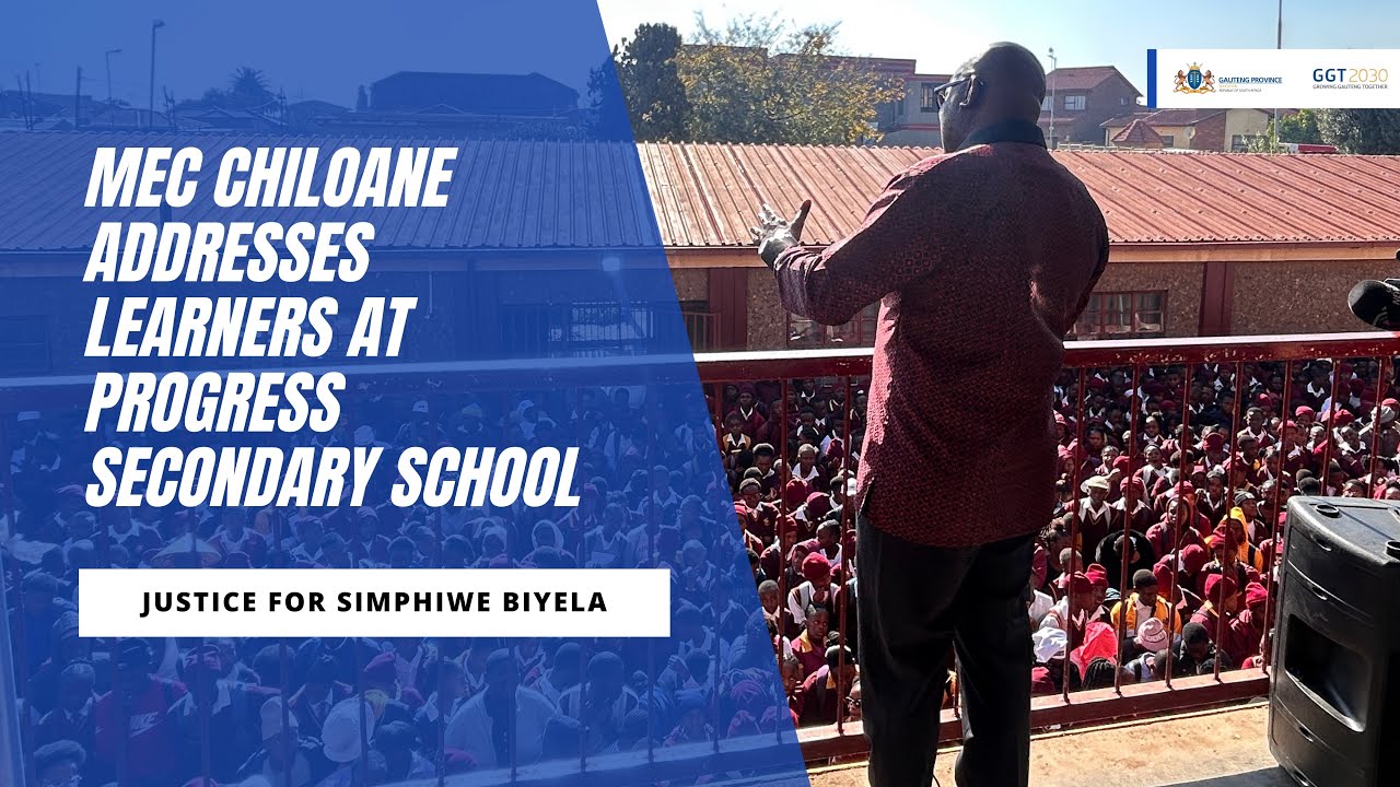 MEC Chiloane Addresses Progress Secondary School Learners in Pimville