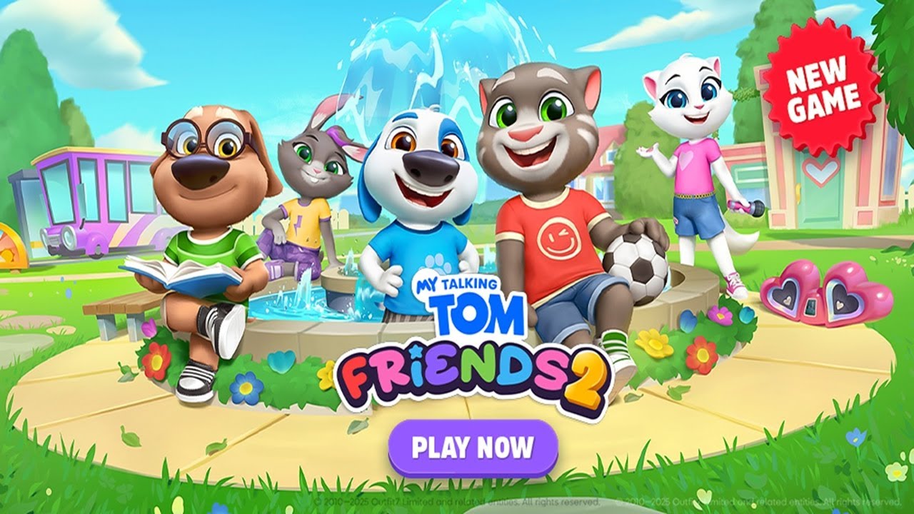 The Talking Tom family says hello to everyone!This morning we woke woke up early,put on out nice clo