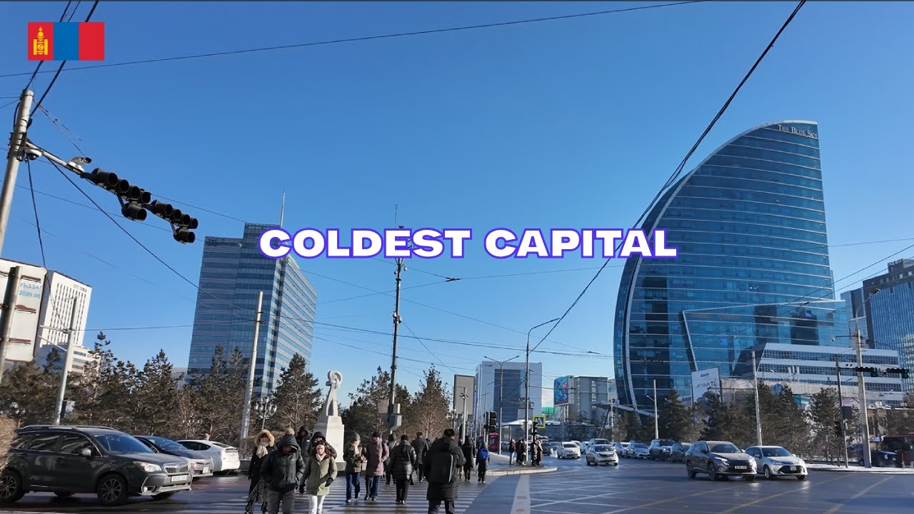 How the Coldest Capital looks in Winter? - walk in Ulaanbaatar, Mongolia