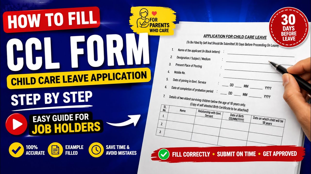 CCL Form 2026 Explained! Learn the Correct Way to Fill & Submit Child Care Leave Without Errors!