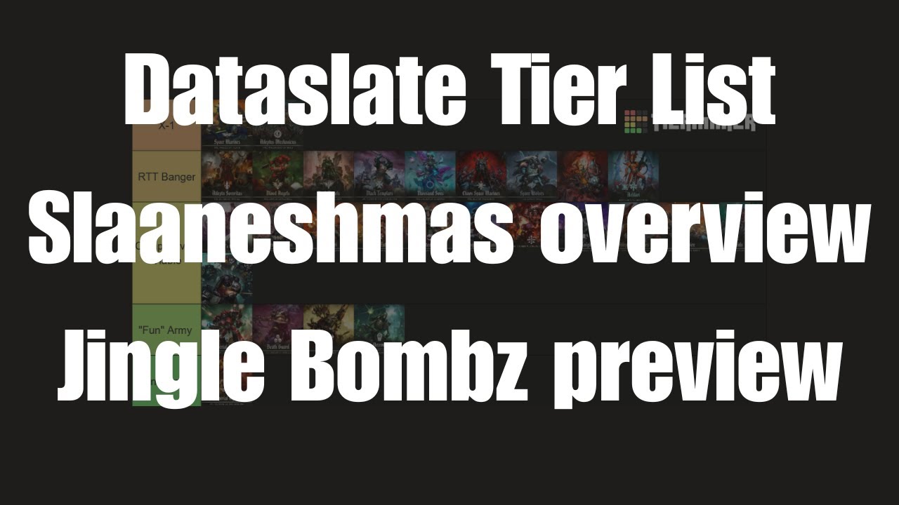 The December 2025 Dataslate, Slaaneshmas postshow, and the Jingle Bombz preshow.