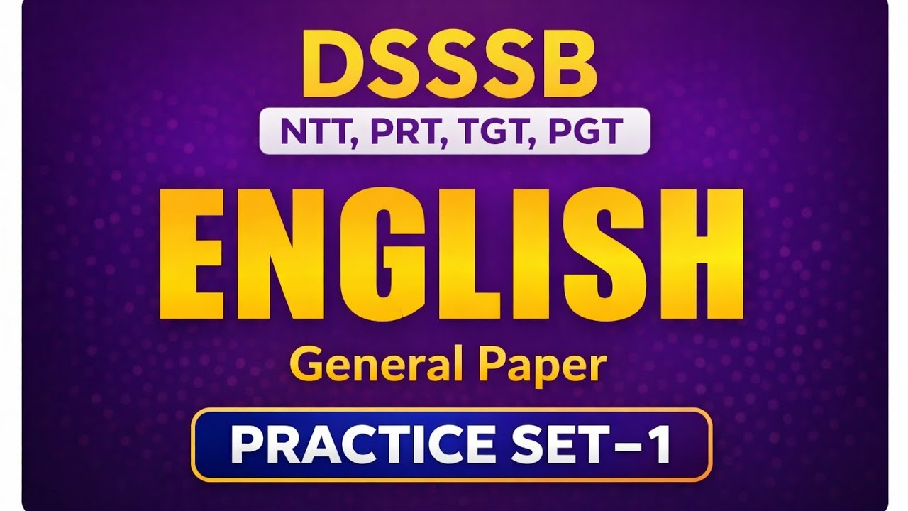 DSSSB English Practice BATCH | Important Questions for competitive exam preparation. 