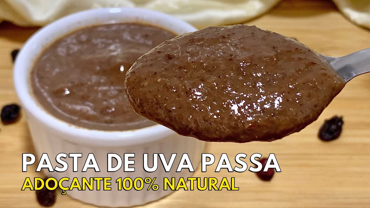 🔴 PASTA DE UVA PASSA: ADOÇANTE 100% NATURAL, ZERO AÇÚCAR E SAUDÁVEL | ADOÇANTE BARATO #horadogrude