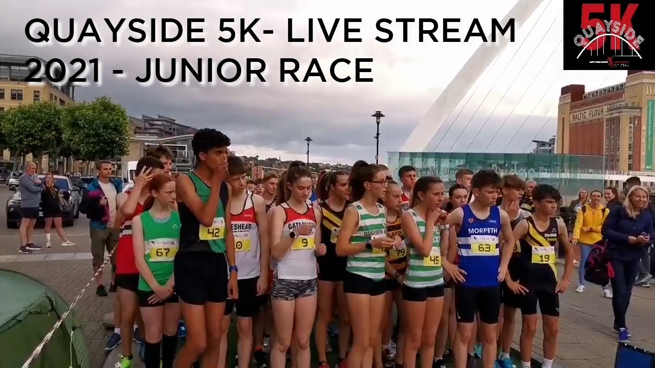 LIVE STREAM - Quayside 5k Hosted By Gateshead Harriers - Junior Race - 2021