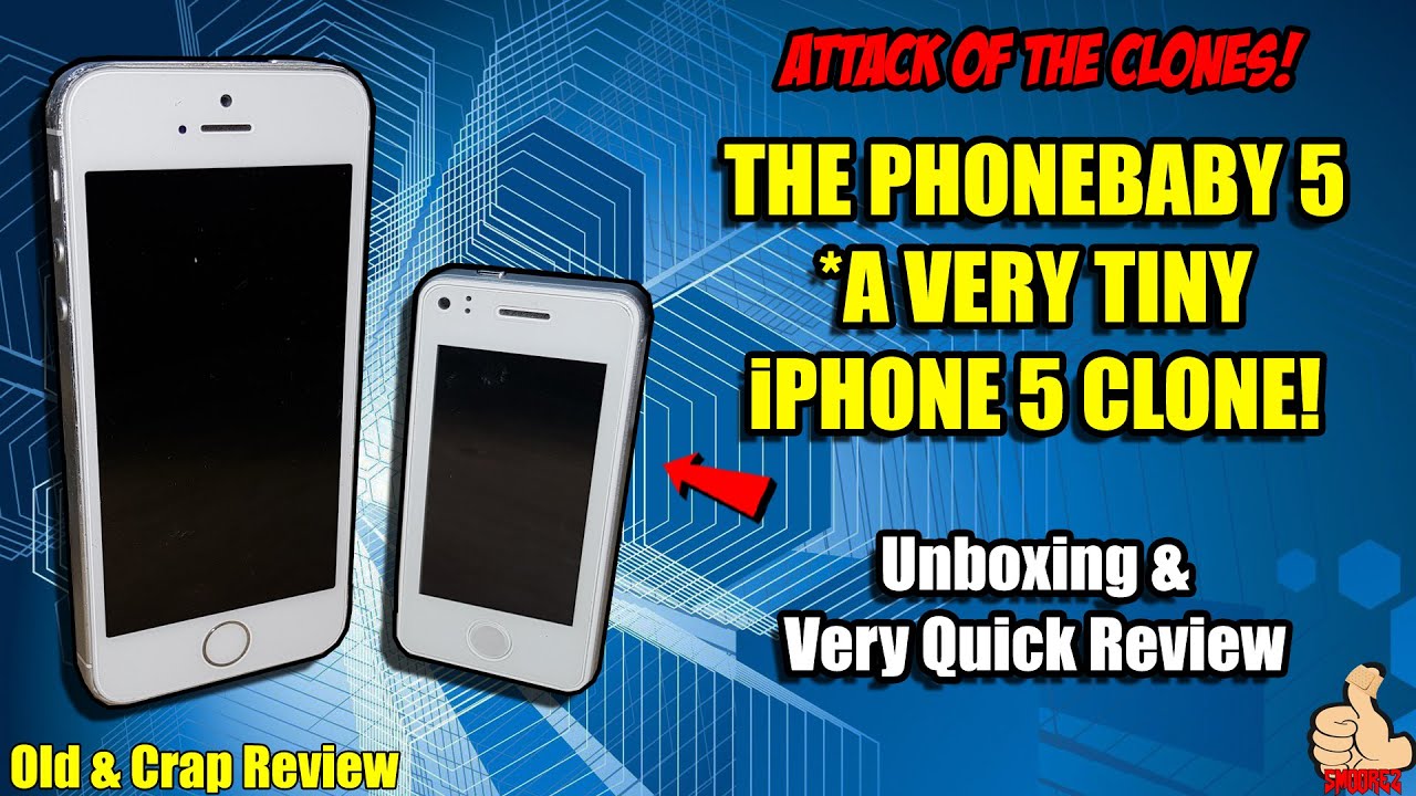 ATTACK OF THE CLONES! The Phonebaby 5 is a TINY iPHONE 5 CLONE! Unboxing & Quick Review