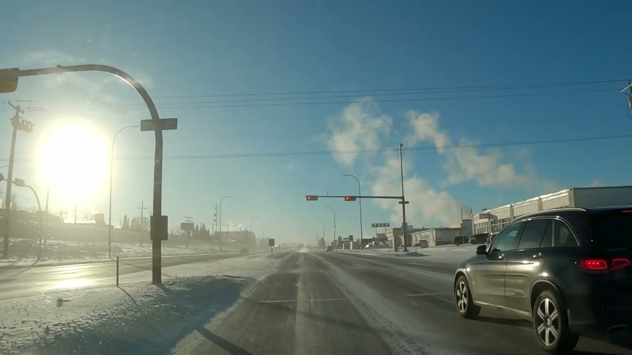 Driving around Calgary SW (-23 Celsius)
