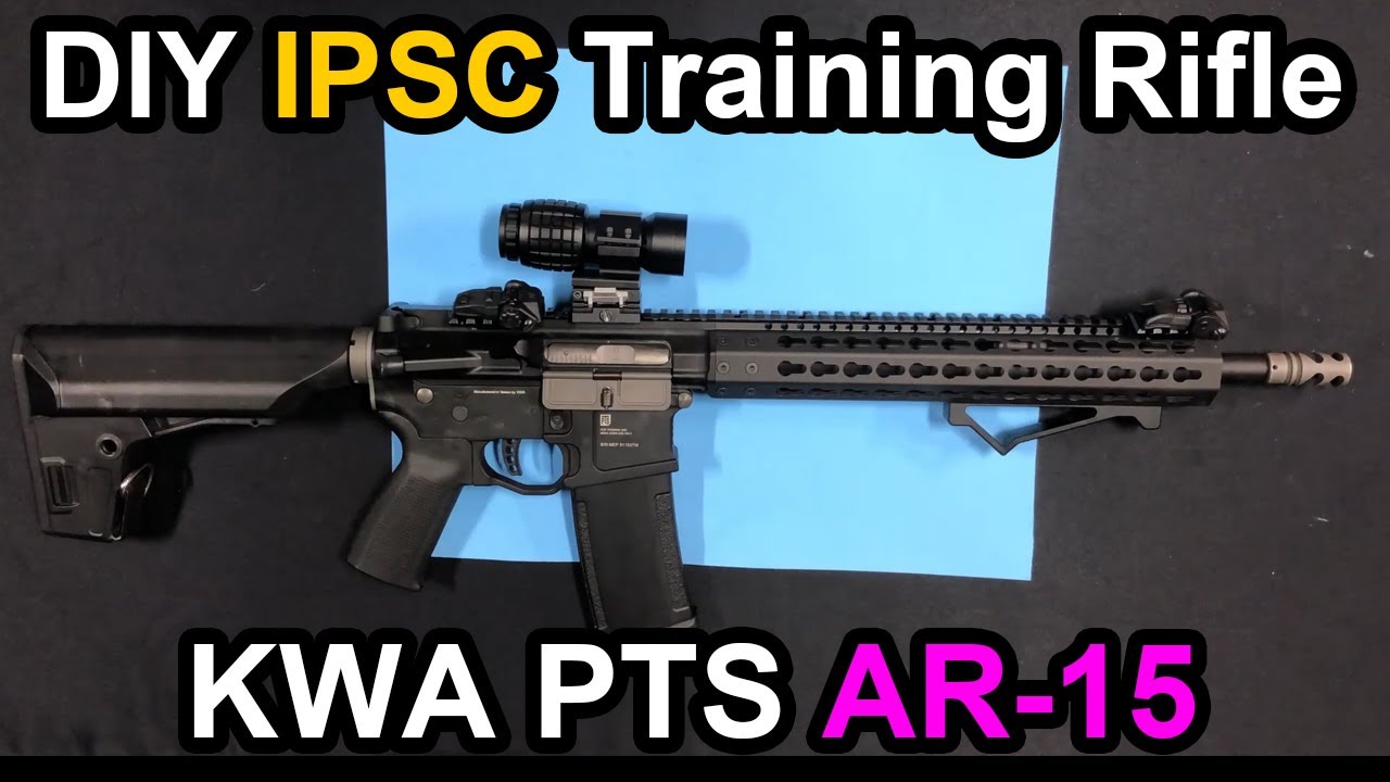 DIY IPSC Training Rifle - PTS Mega Arms AR-15 Airsoft Virtual Shooting at Home