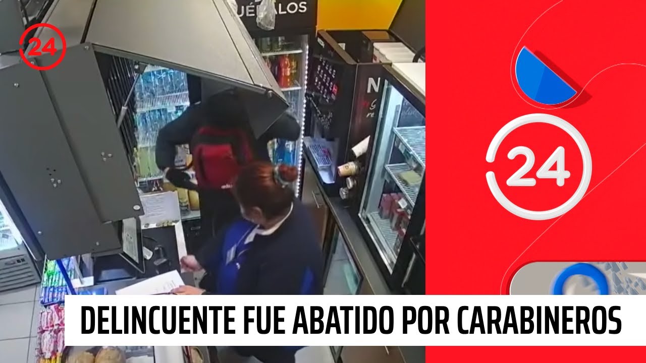 Delincuente fue abatido por carabineros tras asaltar servicentro | 24 Horas TVN Chile