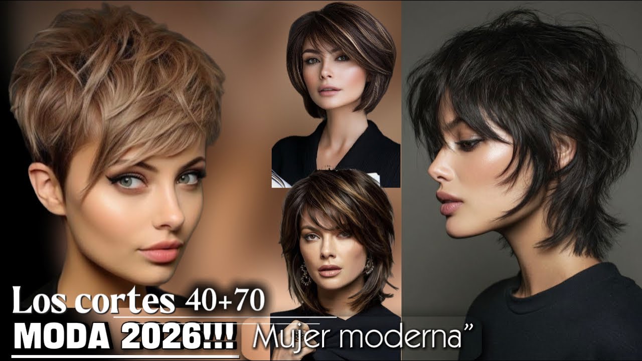 CORTES DE CABELLO MODA 2026!! Mujer 40+ | TOP LOS 5 MEJORES CORTES de MODA 2026. 