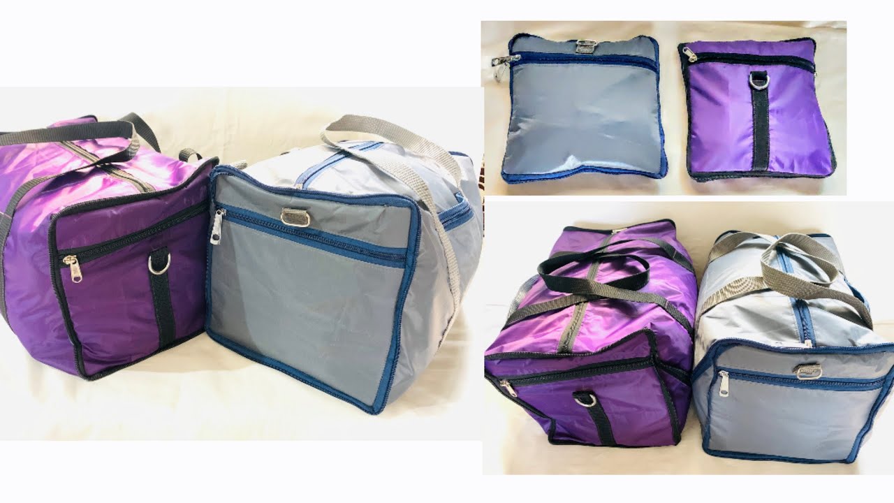 Folding travel bag  : easy tutorial