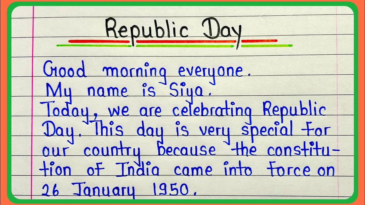Republic Day speech in English | Speech on Republic Day 2026 | 26 January speech in English 