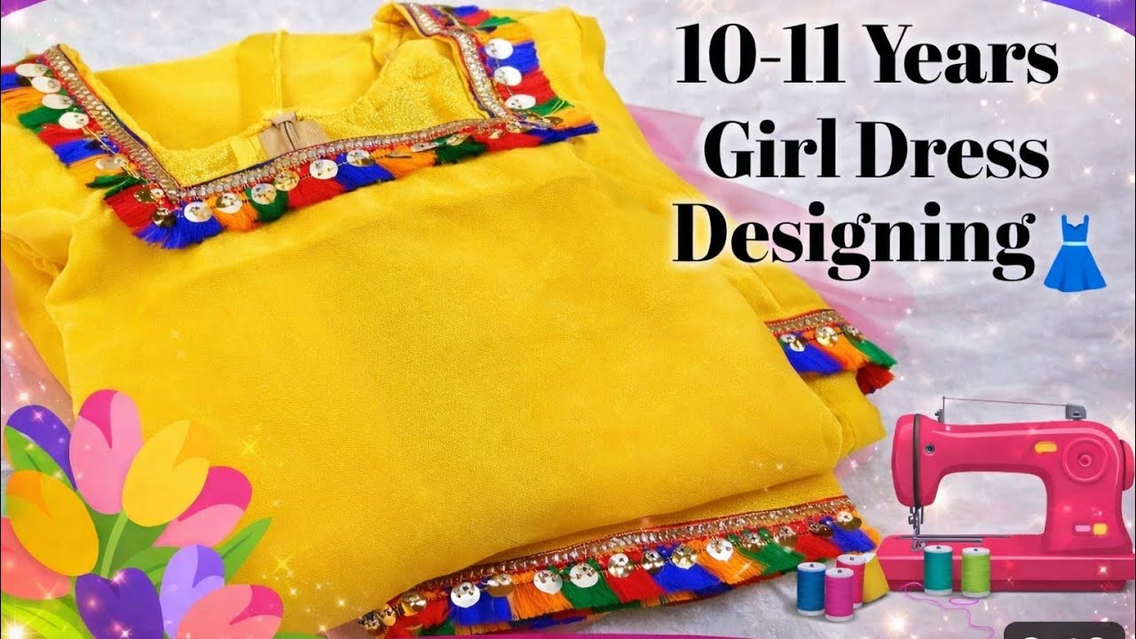 10-11 years girl dress designing #lacework #sewingtips #@StitichingideasbyParmjit
