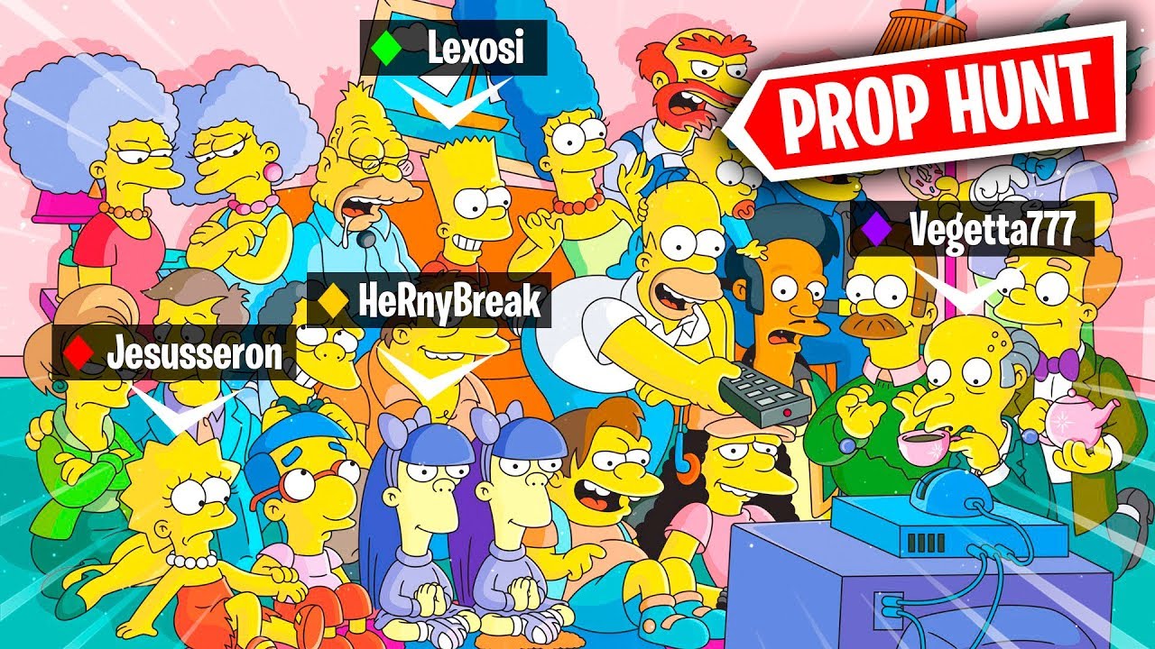 *NUEVO PROP HUNT DE LOS SIMPSON* FORTNITE CREATIVO MINIJUEGOS