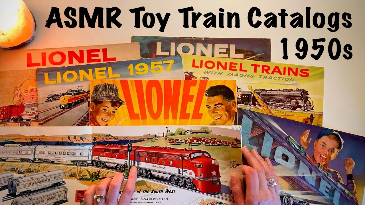 Let’s Look Together at Illustrations in Vintage Lionel Train Catalogs ~ ASMR Soft Spoken