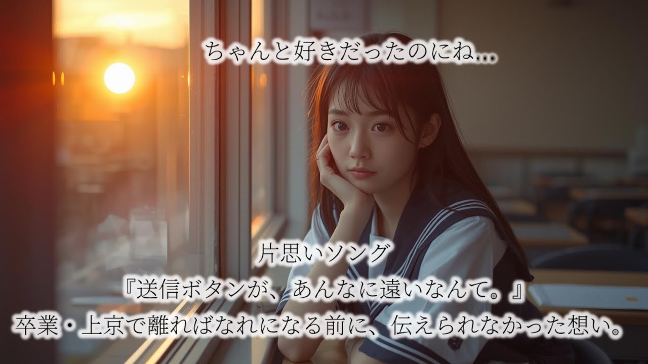 片思いソング『送信ボタンが、あんなに遠いなんて。』｜卒業・上京で離ればなれになる前に、伝えられなかった想い。