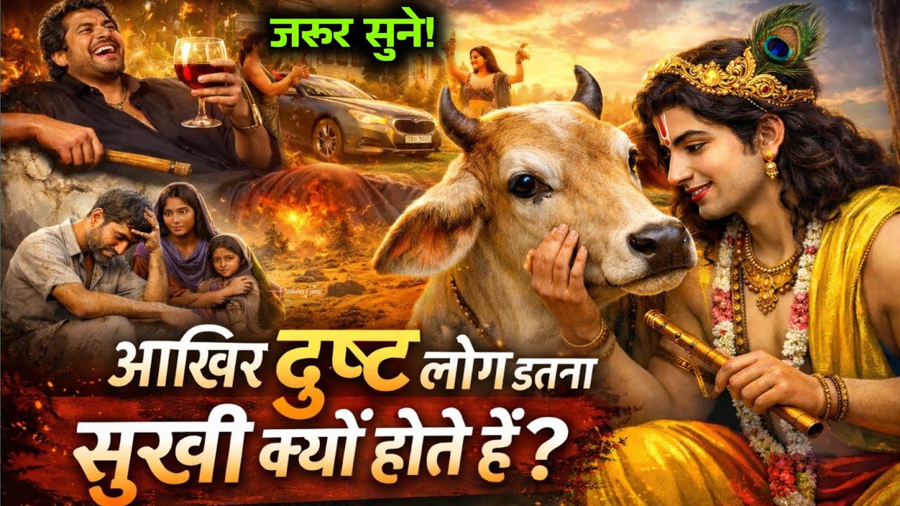 आखिर दुष्ट लोग इतना सुखी क्यों होते हैं? | श्री कृष्ण और गौरी की सच्ची कथा | कर्म का रहस्य