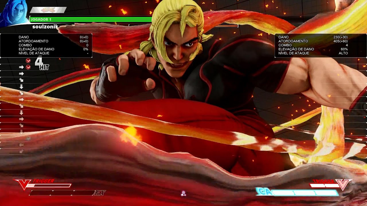 Street Fighter V - BETA - Ken - Combos F&aacute;ceis / Easy Combos BnB