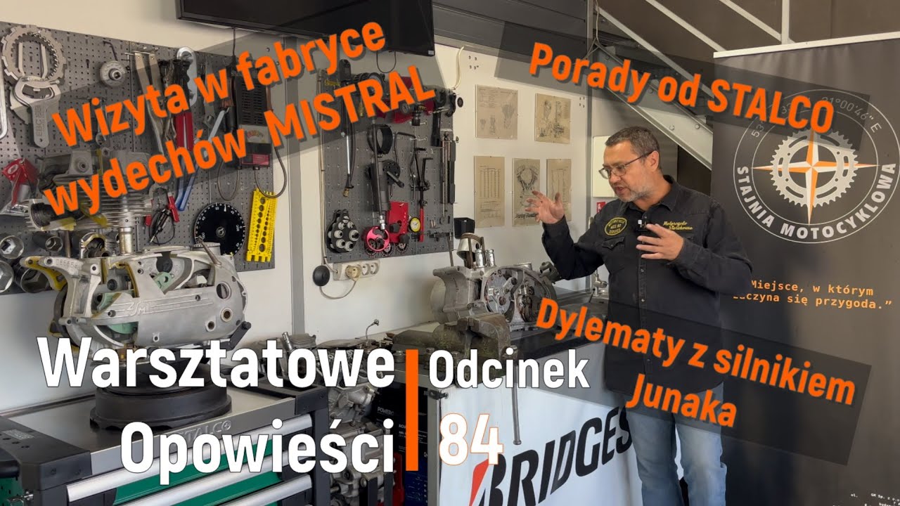 Mistral fabryka wydechów. Silnik Junak 350. Pomiar kompresji.