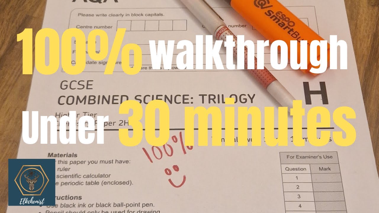 AQA Combined Science Chemistry Paper 2 2021 100% Walkthrough