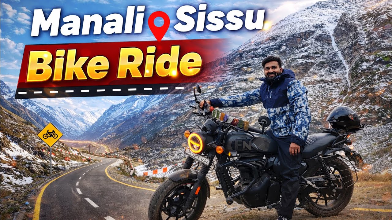 Manali to solang valley Atal tunnel and sissu bike ride || Manali to sissu 