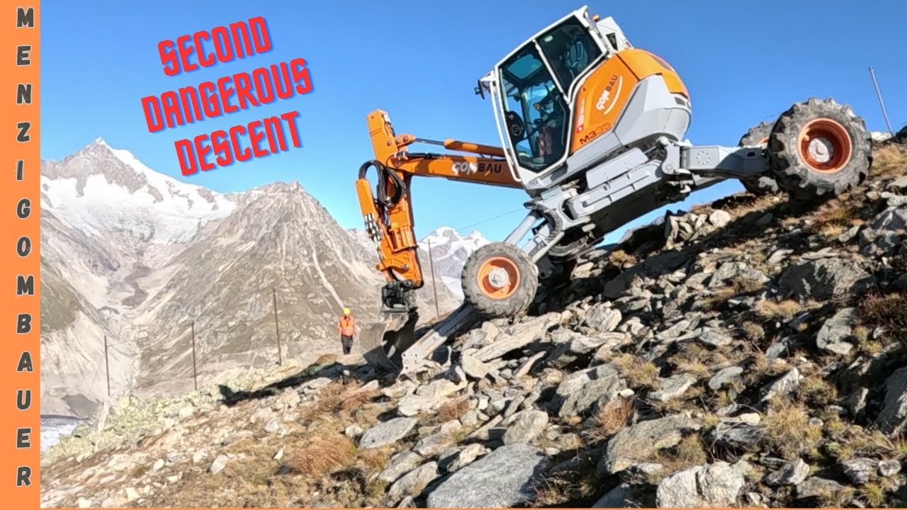 Menzi Muck #excavator #schreitbagger  second dangerous descent