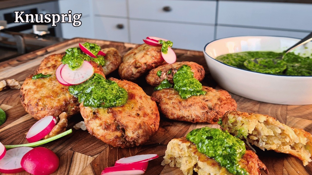 Knusprige Kartoffelpuffer mit Tempeh – herzhaft & proteinreich