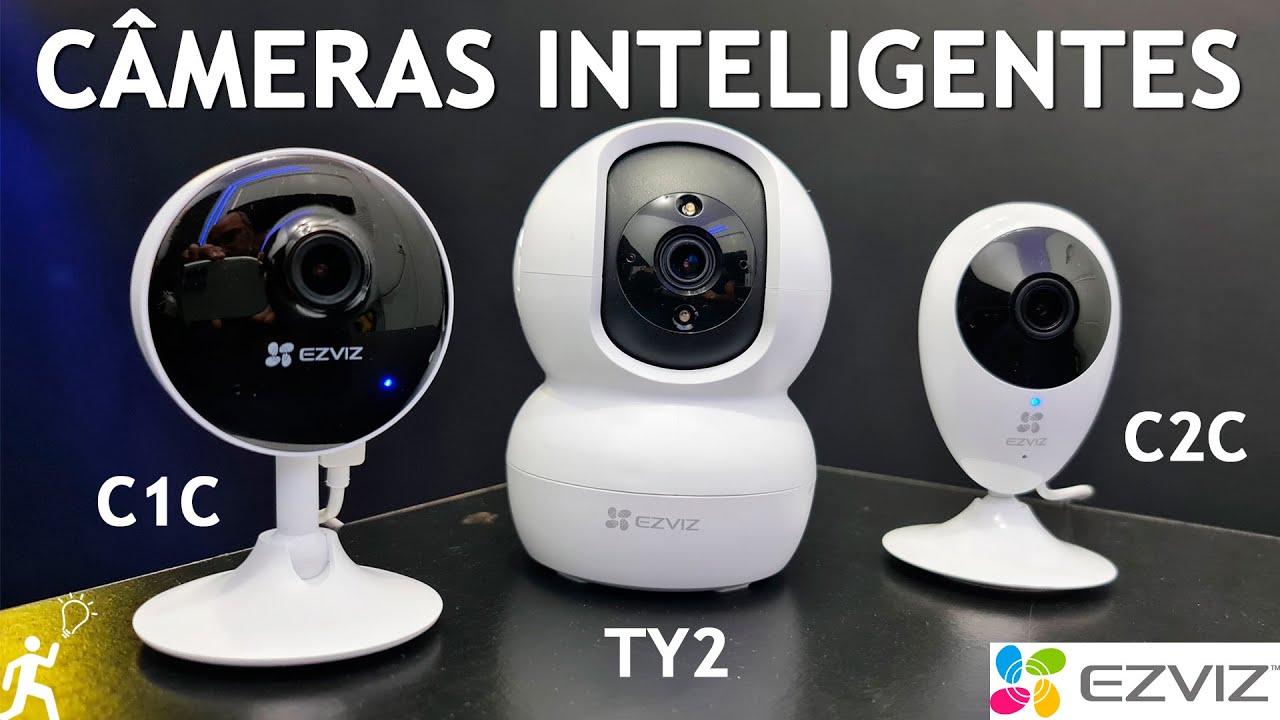 CÂMERAS INTELIGENTES C1C, C2C E TY2 DA EZVIZ, COMPATÍVEL COM ALEXA