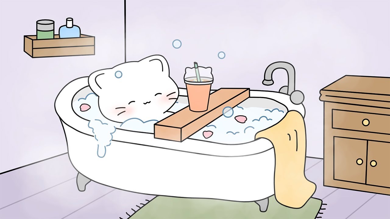 cat's self care | ASMR animation